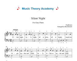 Silent night, free easy printable christmas piano sheet music. Silent Night Music Theory Academy Easy Piano Sheet Music Download