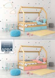 Children Toddler Pine House Bed Frame 80x160 Mattress Storage Drawer Slatted Ebay In 2020 House Frame Bed Kid Beds House Beds