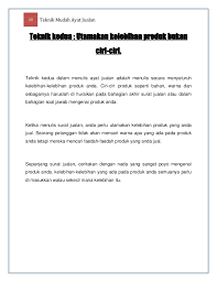 Nak tengok tak kalau saya tunjuk depan anda, contoh iklan produk yang dah bantu tuannya buat duit sehingga rm1 juta? Contoh Ayat Promosi Dokterandalan