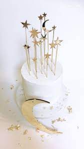 Star Wedding Cake Topper Celestial Wedding Gold Wedding Cake Topper Star Cake Topper Moon A Gold Wedding Cake Gold Cake Topper Wedding Wedding Cake Toppers