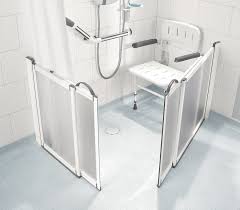 The size of these shower doors is 64″ in width and 72″ in height. Half Height Shower Doors By Impey Practical Bathing