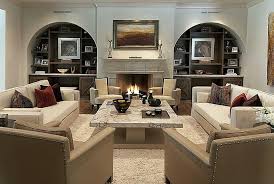 nice den home living room with fireplace stone fireplace