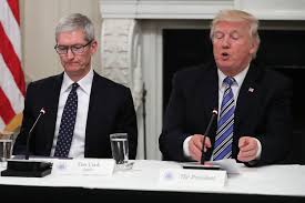 Apple's Tim Cook meets with Trump as additional China tariffs loom