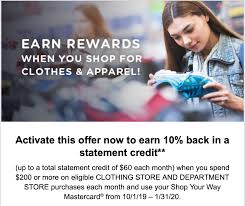Manage your shopyourway credit card account online, any time, using any device. Citi Sears Card Spending Bonus Earn 60 Per Month October January Doctor Of Credit