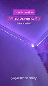 How To Make Floral Purple Led Light Colour Video Purple Led Lights Led Lighting Diy Led Lighting Bedroom