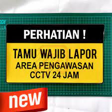 Istriku sekarang sakit, orang tuaku jadi tersiksa karena kepikiran driku. Jual Stiker Tamu Wajib Lapor Area Pengawasan Cctv Tahan Air 35 X 21 5 Cm Kab Gresik Lapak Dv Tokopedia