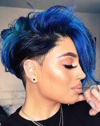 Black Girls Hair Rocks On Instagram For You Yay Or Nay Tag Source For Credit Shaved Side Hairstyles Short Hair Lengths Short Blue Hair