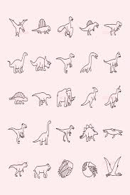 Dinosaur Tattoos Tattoo Drawings Prehistoric Animals Outlines Vector Icons Dinosaur Tattoos Animal Outline Tattoo Drawings