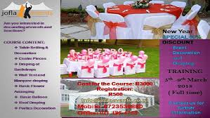 There are two options on operating your business. Event Decoration And Draping Course Joburg
