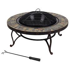 Where friends and marshmallows get roasted at the same time. Walmart For Pleasant Hearth Juniper Slate Top Fire Pit Accuweather Shop