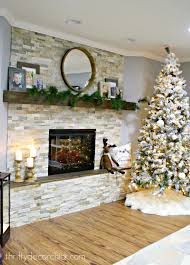 Fireplace in basement mon issues and best options. Diy Stacked Stone Fireplace Where There Was None From Thrifty Decor Chick