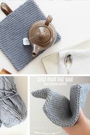 Roasted pumpkin free potholder knitting pattern for halloween! Best Modern Hot Pad Crochet Pattern Mama In A Stitch