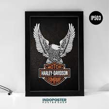 Jual Ip503 Poster Hiasan Dinding Harley Davidson Eagle Logo 45x30cm Kab Bandung Indoposter Tokopedia Hiasan Harley Davidson Poster