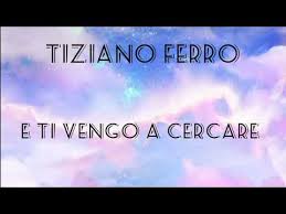 Al termine della terza parte del tour, il 20 novembre viene pubblicato in italia il dvd alla mia età live in rome , registrato durante i due concerti tenuti da ferro allo stadio olimpico di roma il 24 e il 25 giugno 2009. Tiziano Ferro E Ti Vengo A Cercare Testo Lyrics Youtube