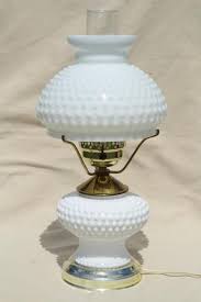Vintage Hobnail Milk Glass Student Lamp W Light Up Base Fenton Table Lamp Hobnail Milk Glass Milk Glass Hobnail