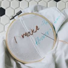 Cut out a piece of stabilizer that fits beyond the size of your embroidery hoop. Diy Hand Embroidered Shirt Onesie Under A Tin Roof