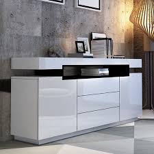 The comfort and design elements of this bed will make your guests feel at home! Modern Buffet Sideboard Cabinet High Gloss Storage Cupboard W 2 Doors 3 Drawers White Crazy Sales