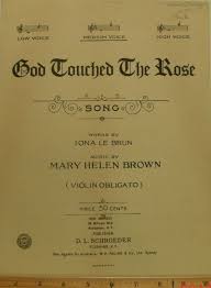 God Touched The Rose Sheet Music By Iona Le Brun Mary