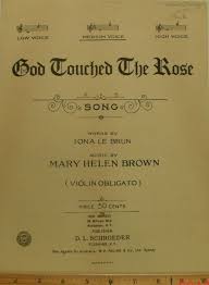 god touched the rose sheet music by iona le brun mary