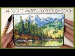 1 Hour Landscape Watercolor Study With Set Up Youtube Watercolor Landscape Watercolor Painting Tutorial