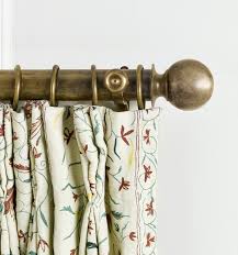 Complete with decorative finials in a soft, antiqued brass, updating the look of your windows is. Curtain Pole In Antique Brass Curtain Poles Curtain Poles The Collection Robert Kime Ltd