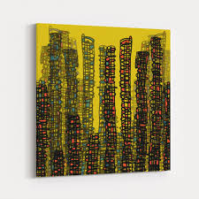 Image sizes (dimensions in pixels). Abstract City Parchmet Print Canvas Wall Art Picture Large Sizes Ab678 X Mataga Kunstdrucke Autrement Dit Antiquitaten Kunst