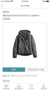 Mo Ka Meriam Knit Hood Faux Leather Jacket Leather Faux Leather Jackets Leather Jacket With Hood