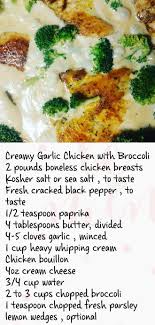 Creamy Garlic Chicken With Broccoli 2 Pounds Boneless Chicken Breasts Kosher Salt Or Sea Salt To Taste Fr Stuffed Peppers Creamy Garlic Chicken Creamy Garlic