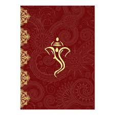 Elegant Red Gold Vinayaka Wedding Design Invitation Zazzle Com Wedding Invitation Red Gold Wedding Invitation Design Wedding Designs