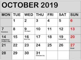 October 2019 Calendar With National Holidays Free Printable Calendar Templates Blank With Holidays 2019 Calendar Holiday Calendar Printable Calendar Template