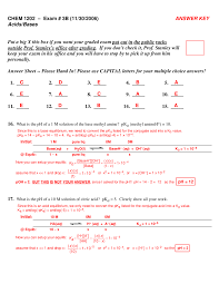 The lower the number, the stronger the acid. Acids Bases Test With Answers General Chemistry Chem 1202 Docsity