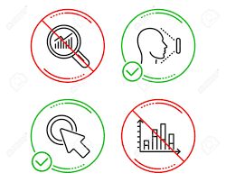 Do Or Stop Click Here Data Analysis And Face Id Icons Simple