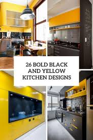 The faces at the table are all absolutely different. 26 Bold Black And Yellow Kitchen Designs Digsdigs