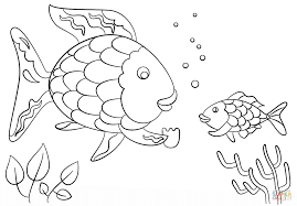 Rainbow Fish Gives A Precious Scale To Small Fish Coloring Page Rainbow Fish Coloring Page Rainbow Fish Template Rainbow Fish
