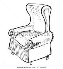 Armchair Cartoon Black And White Old Leather Armchair Hand Drawing Cartoon Sketch Illustration In Childish Doodle Style Leather Armchair Cartoon Sketches Cartoon Drawings
