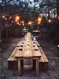 Outdoor Farm Table And Lights Outdoor Farm Table Rustic Outdoor Backyard
