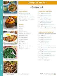 Weekly Meal Prep Menu No 6 The Real Food Dietitians Meal Prep Menu Real Food Recipes Meal Prep For The Week