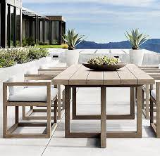 Made in rustic teak style outdoor furniture is a great way to get a cozy garden, patio or. Aviara Teak Rectangular Dining Table Outdoor Dining Furniture Modern Outdoor Dining Modern Outdoor Furniture