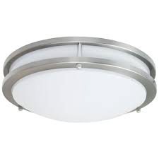 Amax Lighting Jr Brushed Nickel Indoor Led Flush Mount Led Jr002lnkl The Home Depot