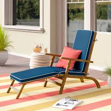 Barksdale Chaise Lounge With Cushion In 2020 Lounge Chair Outdoor Chaise Lounge Chair Teak Chaise Lounge