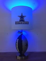Dallas Cowboys Football Lamp By Caliradoart On Etsy Dallas Cowboys Bedroom Cowboy Lamp Dallas Cowboys Gifts