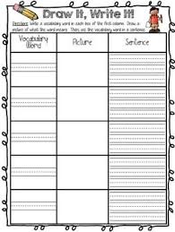 Write It Draw It Vocabulary Activity Vocabulary Activities Spelling Word Practice Vocabulary