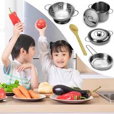 Check spelling or type a new query. 12pcs Set Kids Kitchen Food Toys Girls Mini Pretend Play Tools Children Kitchen Stainless Steel Cooking Pots Pans Food Toys Kit Wish