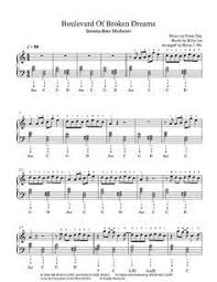 Green Day Boulevard Of Broken Dreams Piano Sheet Music Boulevard Of Broken Dreams By Green Day Piano Sheet Music Intermediate Level Sheet Music Piano Sheet Piano Sheet Music