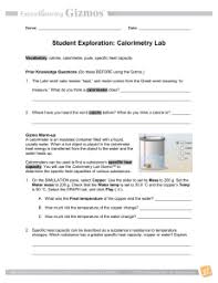 Assume identical heat sources are used on all substances. Calorimetry Lab