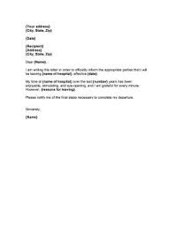 Doctor Hospital Resignation Letter Resignation Letter Short Resignation Letter Resignation Letter Sample