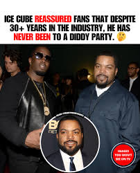 Ice Cube reassured fans at a concert that neither he nor WC had ever been to any of Sean "Diddy" Combs' controversial parties. Addressing the crowd, Cube clarified they won't be involved