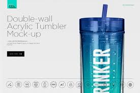 Double Wall Acrylic Tumbler Mock Up Acrylic Tumblers Mocking Tumbler