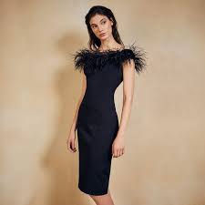 Coast Holly Feather Bardot Cocktail Dress Black Sale Wedding Guest Feather Dress Cocktail Dress Lace Simple Cocktail Dress