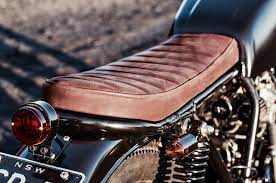 Custom Leather Seat For Honda Bike Brat Motorcycle Cafe Racer Seat Cafe Racer